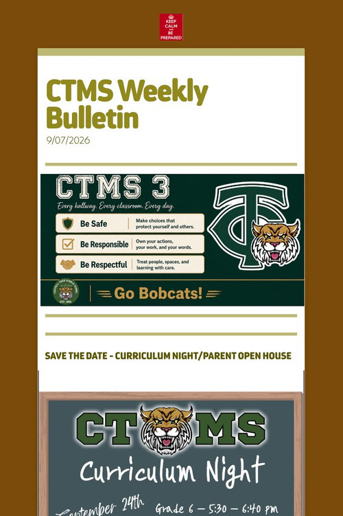 CTMS Weekly Bulletin