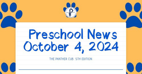 Preschool News October 4, 2024