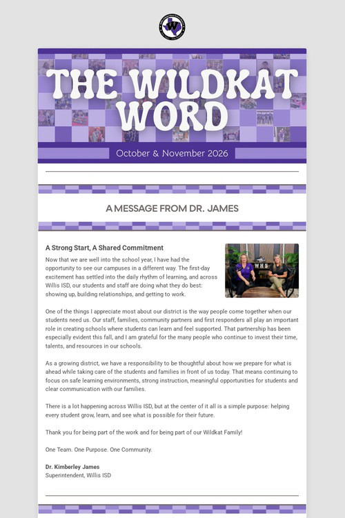 The Wildkat Word: Oct & Nov 2026