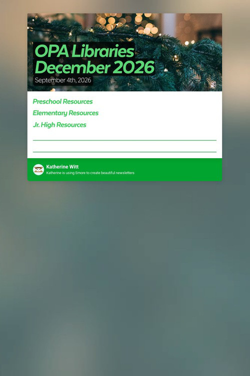 OPA Libraries December 2026