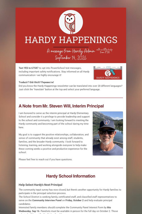 Hardy Happenings 09.14.2026