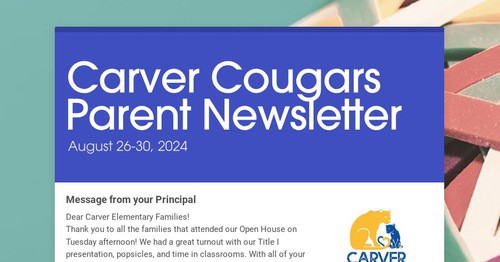 Carver Cougars Parent Newsletter