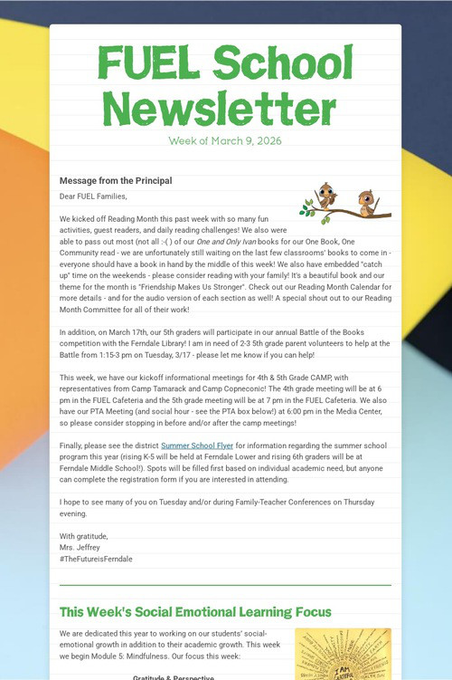 FUEL School Newsletter