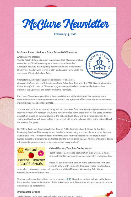 McClure Newsletter