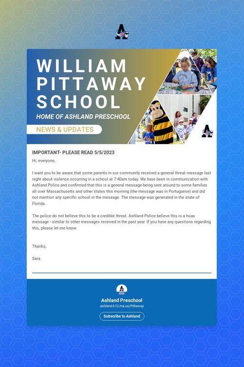 PreK Message May5th - PLEASE READ!
