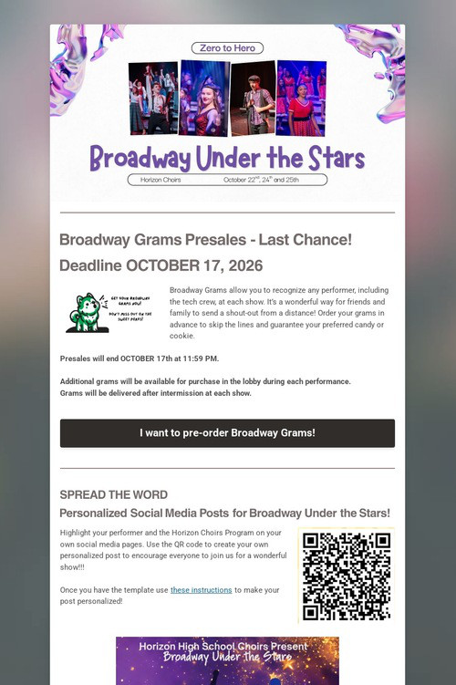 It's Broadway Week!