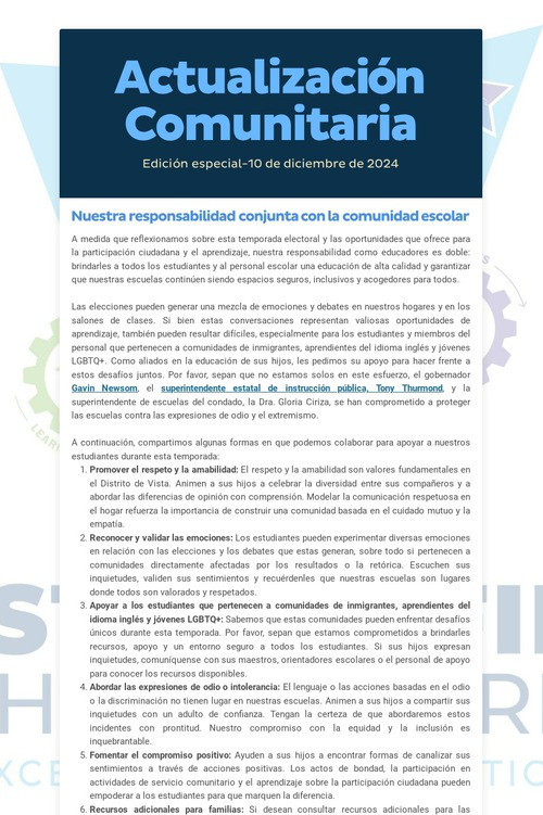Actualización Comunitaria