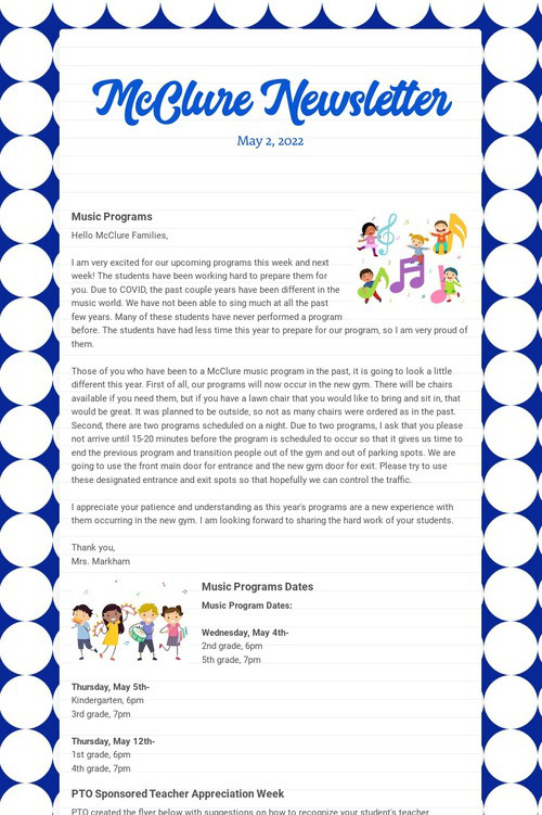 McClure Newsletter