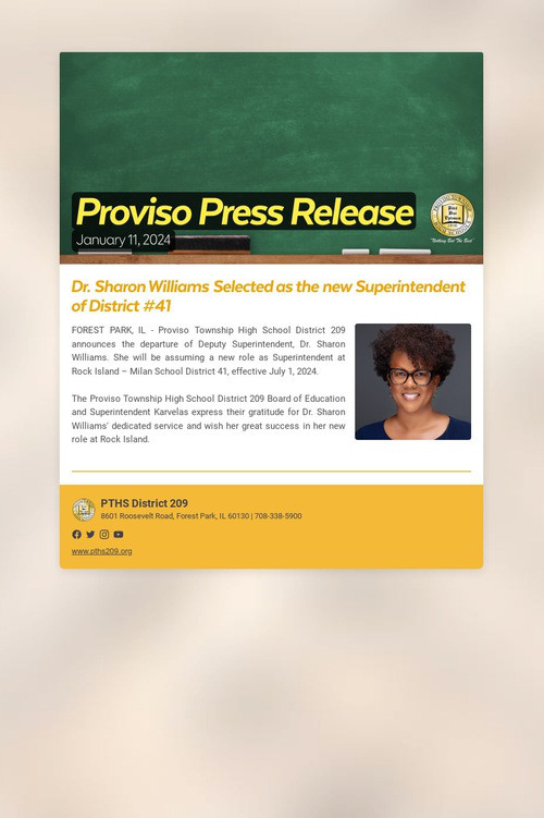 Proviso Press Release