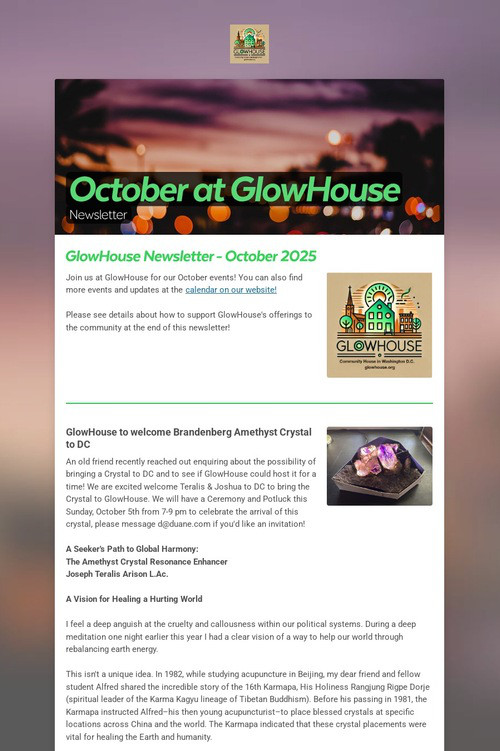 October at GlowHouse