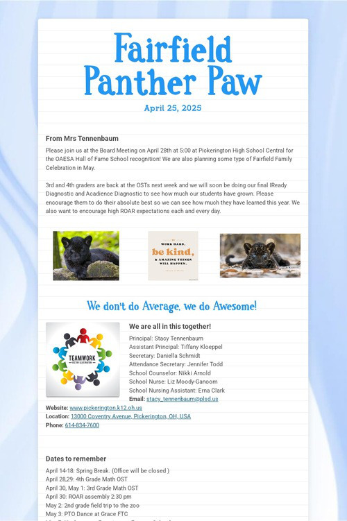 Fairfield Panther Paw
