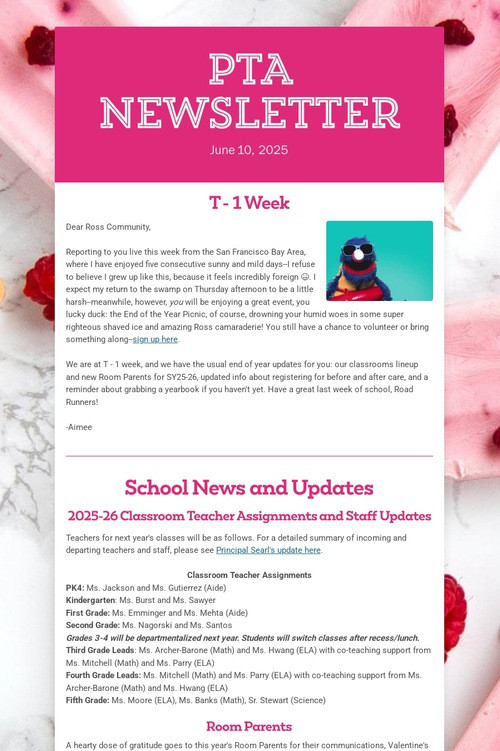 PTA Newsletter