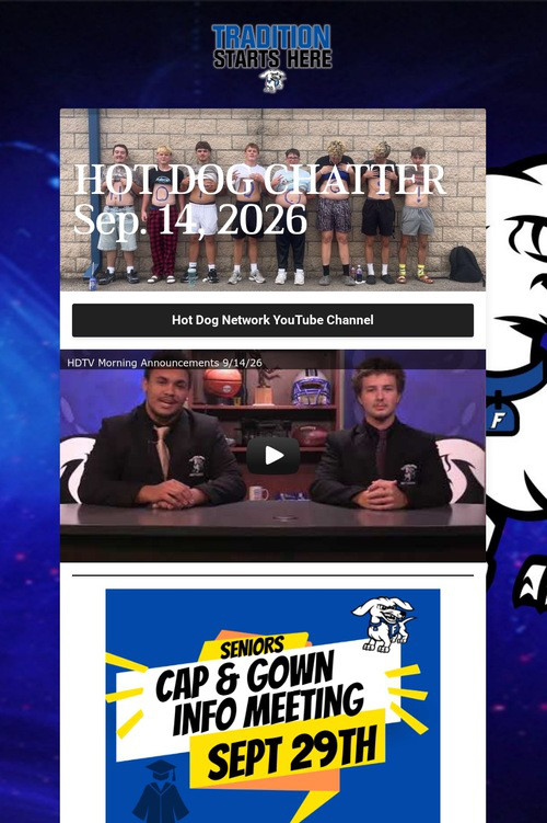 HOT DOG CHATTER Sep. 14, 2026