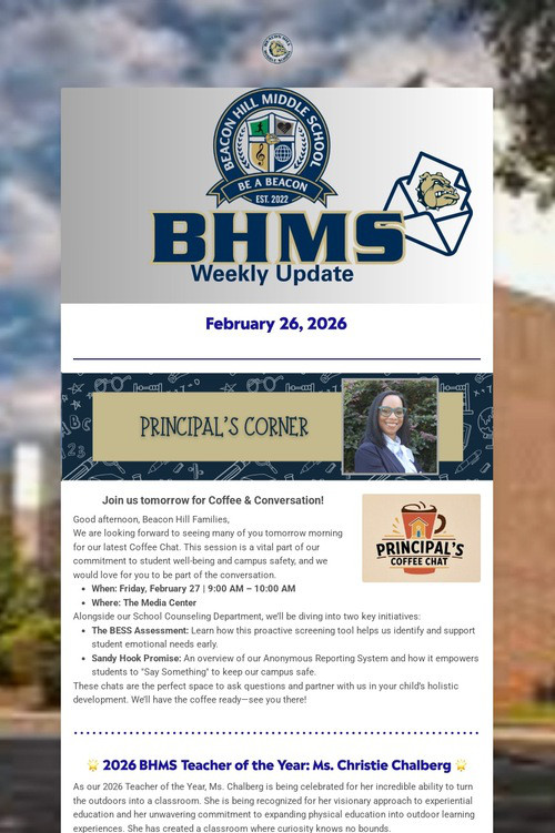 BHMS Weekly Update
