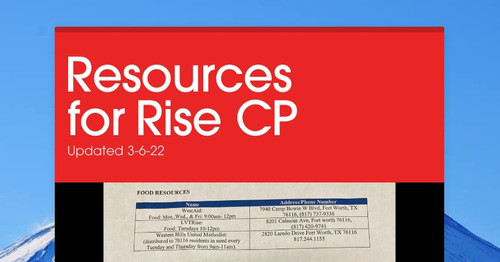 Resources for Rise CP | Smore Newsletters