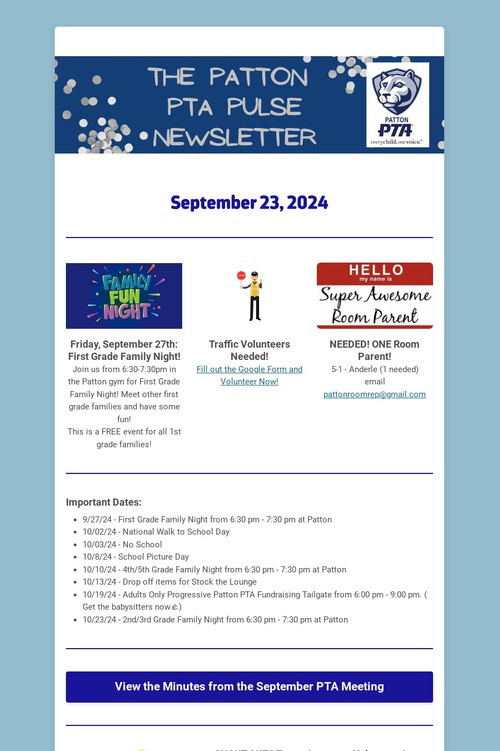 Patton PTA Pulse Newsletter