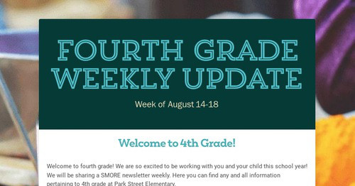 Fourth Grade Weekly Update