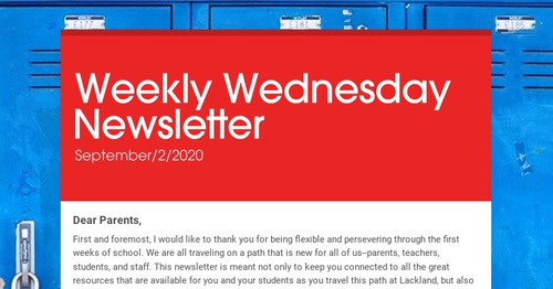 Weekly Wednesday Newsletter | Smore Newsletters