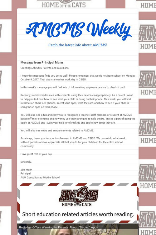 AMCMS Weekly