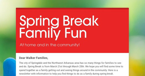 Spring Break Family Fun