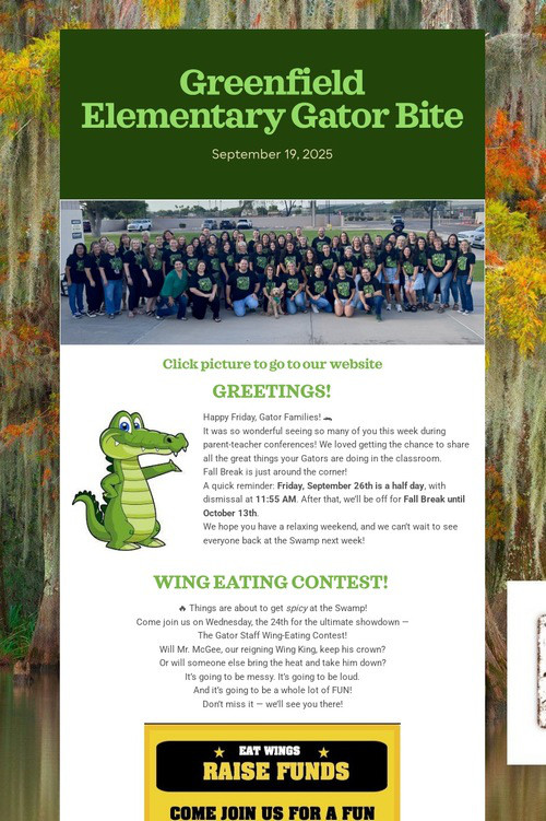 Greenfield Elementary Gator Bite