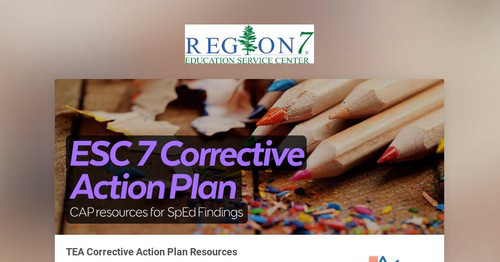 ESC 7 Corrective Action Plan