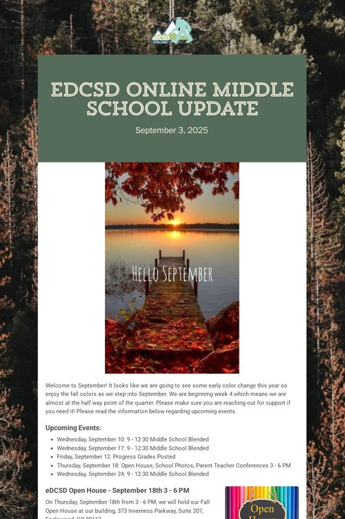eDCSD Online Middle School Update