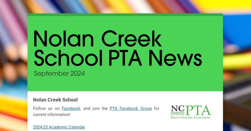 Nolan Creek School PTA News