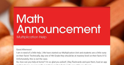 Math Annonation Design newsletters to spread the word online | Smore