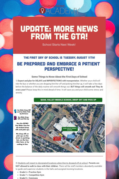 UPDATE: More News from the GTA!