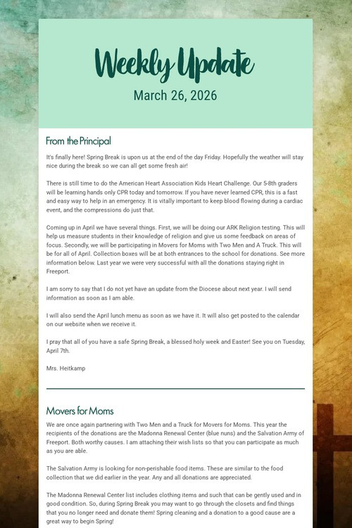 Weekly Update