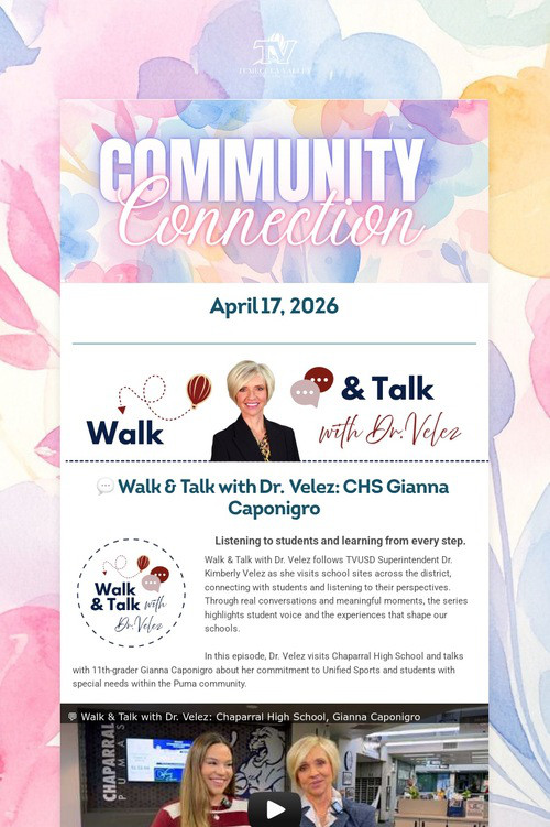 TVUSD COMMUNITY CONNECTION