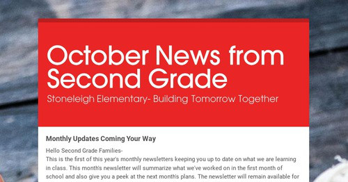 October News from Second Grade