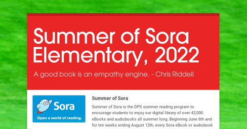 Summer of Sora Elementary, 2022