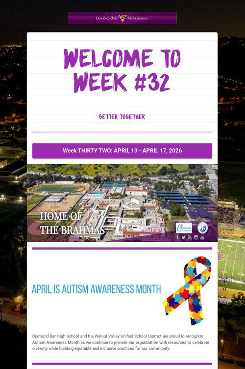Welcome To Week #32
