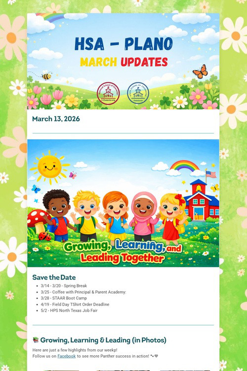 HSA - Plano Weekly Updates