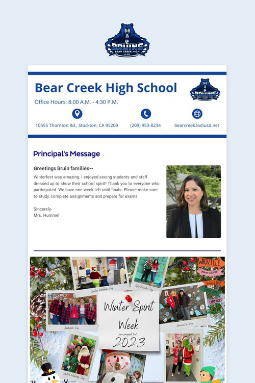 12/10/2023 BCHS Weekly Newsletter