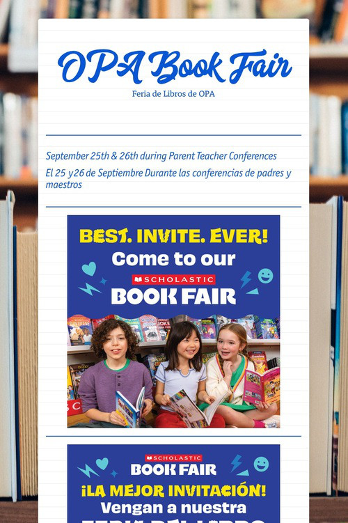 OPA Book Fair