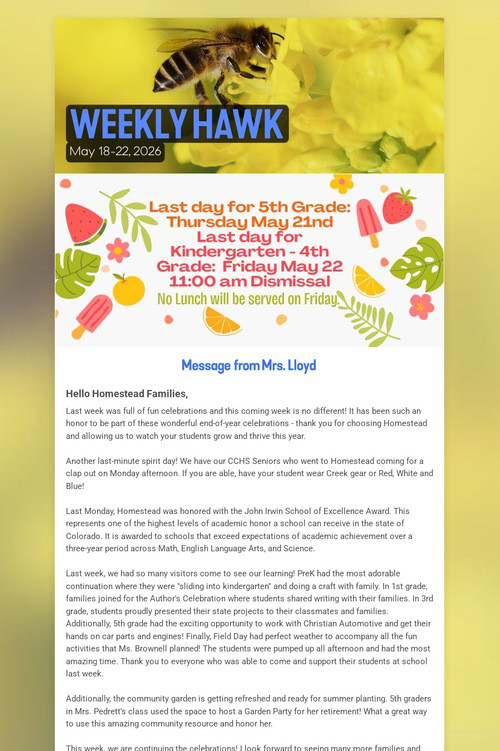 WEEKLY HAWK