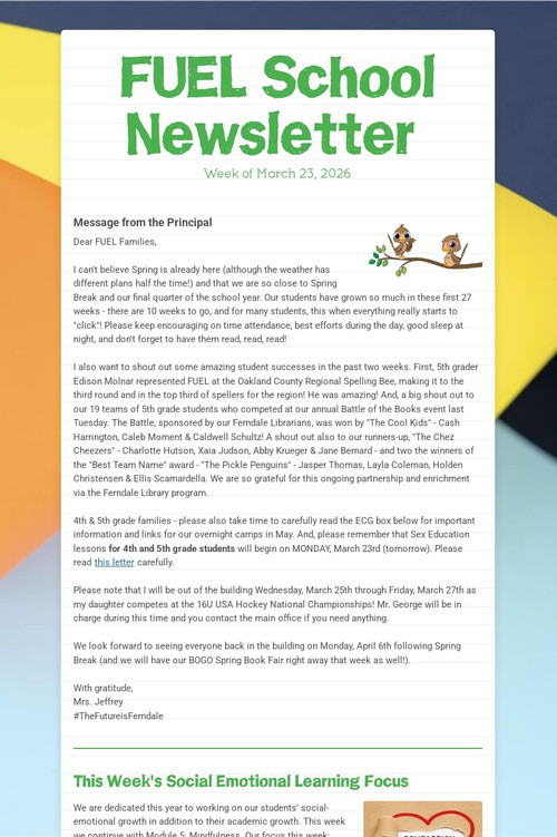 FUEL School Newsletter