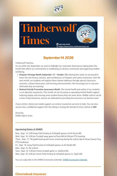 Timberwolf Times