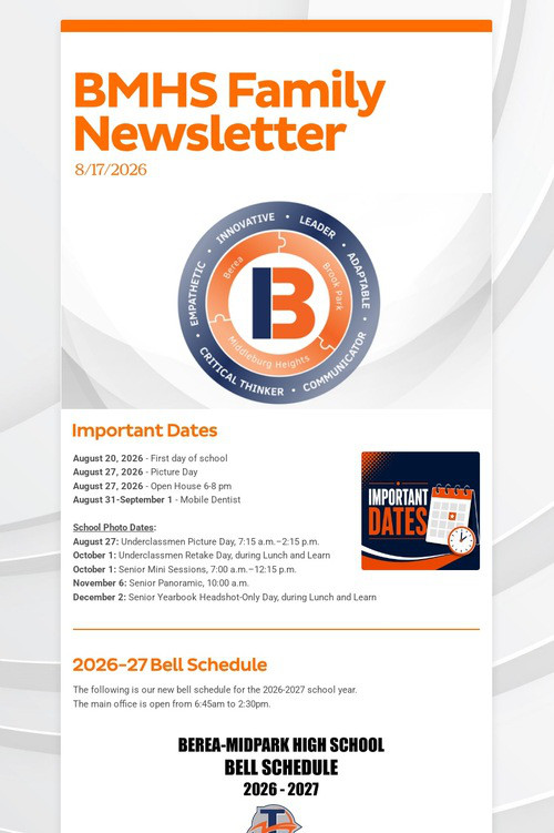 BMHS Family Newsletter