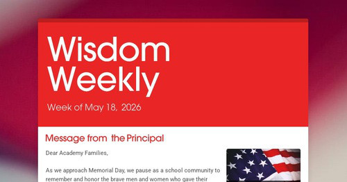 Wisdom Weekly - May 18, 2026