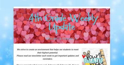 4th Grade Weekly Update