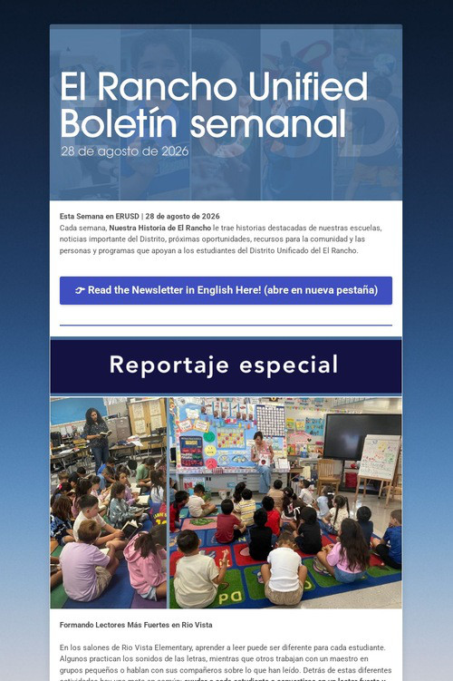 El Rancho Unified Boletín semanal