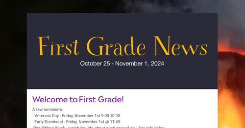 First Grade News