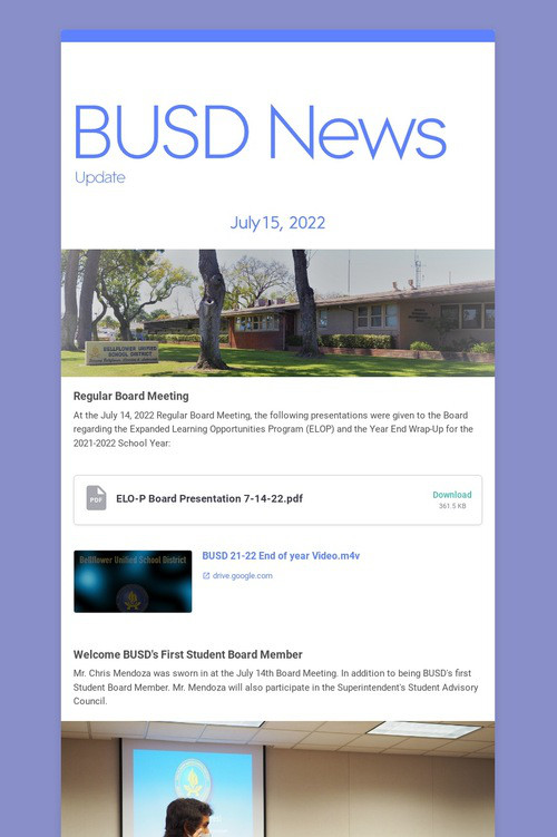 BUSD News