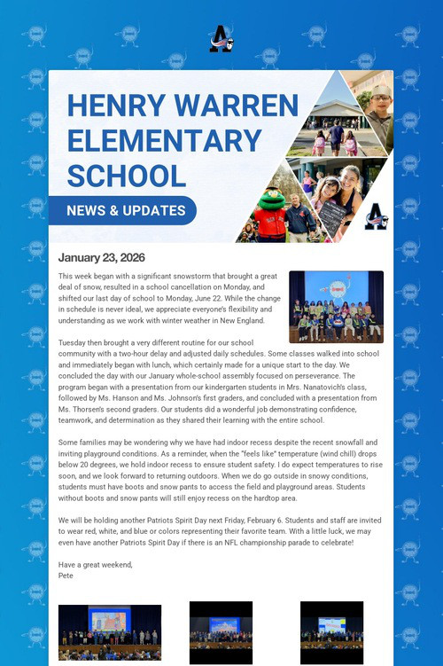 Warren School Weekly Update