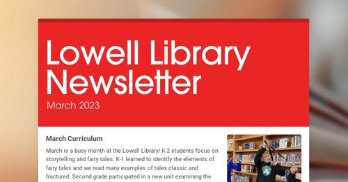 Lowell Library Newsletter
