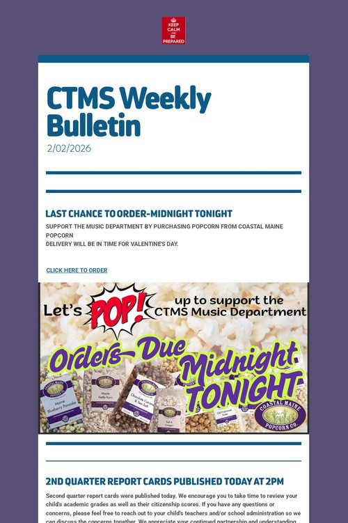 CTMS Weekly Bulletin